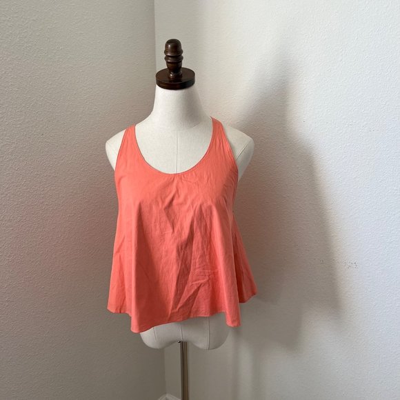 APIECE APART Meta Tank Womens Coral‎ 6 Cotton Cropped Sleeveless EUC
